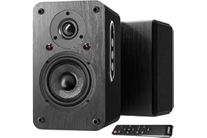 LONPOO Altavoz Activo Bluetooth de 100 W RMS, 4 Pulgadas, con HDM ARC, Optica, Coxaial, RCA, USB USB, AUX-in, Mando a Distancia (LP-42X Negro)