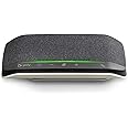 Poly Sync 10 USB Speakerphone (Plantronics) - Two-In-One Portable Speaker for Audio/Video Conference Calls & Music - USB Powered - Dual-Mic, Full-Duplex Audio - Works w/Teams (Certified), Zoom, & More