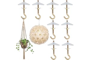 Fentar Kołek rozporowy ze stali węglowej, do dużych obciążeń, M6, kołek rozporowy ze stali węglowej, kołek rozporowy ze stali węglowej, hak sufitowy, kołek sprężynowy z hakiem, 8 sztuk