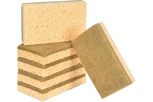 HOMIRTY Spugna da cucina naturale, 6 pezzi, biodegradabile, da cucina, compostabile, riutilizzabile, per casa, cucina, bagno, auto, vetro, finestra