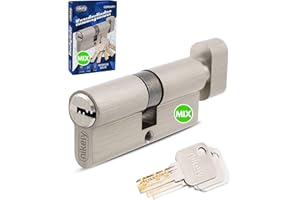 GERCAR Pro Schließanlage DIY MIX Knaufzylinder 45/45 Schließzylinder gleichschließend nach wunsch kombinierbar - Zylinderschloss 90 mm - A:45 B:45 - selbst zusammenstellen mit einem Schlüssel