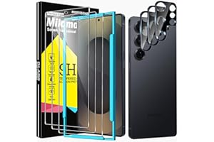 Milomdoi 3 Piezas Protector Pantalla para Samsung Galaxy S25 Ultra Cristal Templado Accesorios con 3 Piezas Protector Cámara [Compatible Huellas Dactilares]
