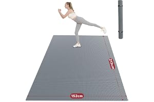 HAPBEAR Yogamatta XXL – 183x122/213x152/244x183/305x183/366x183 x 0,8 cm, Halkfri, Extremt Slitstark, Tjock Gymmatta för Pilates, Aerobics, Yoga med Hög Densitet