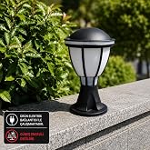 Zita Kupa Bah&ccedil;e Aydınlatma Armat&uuml;r&uuml; 37 cm | E27 Duylu | IP54 Dış Mekan Set &Uuml;st&uuml; Lamba | Siyah Kasa | Ampul Hari&ccedil; | Yerli &Uuml;ret