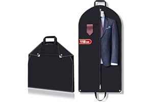 INZEYOZ 46 Inch Suit Bags for Men, Breathable Garment Bags, Dust-Proof & Prevent Moths Suit Cover Carrier Bag with Handles - Ideal for Travel