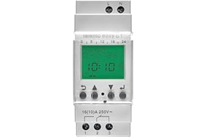 Grässlin Talento 371 Easy Plus Interruptor Horario Digital, Blanco
