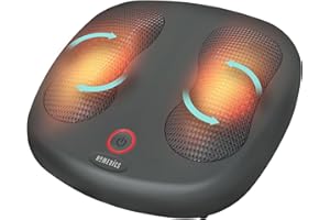 Homedics Masseur de Pied Dual Shiatsu – Masseur Pied Shiatsu Pression Profonde 12 Têtes de Massage Rotatives, Muscles Tendus, Traitement Des Pieds À Froid – Noir