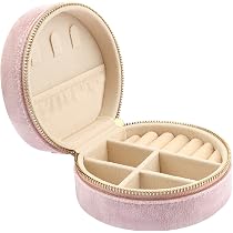 Boîte à Bijoux 3 étages En Cuir - Coffret Rangement Avec Miroir Et Boîte De Voyage, Gris