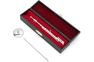 FACEUER Copper Miniature Flute with Stand and Case - Music Instrument Model Accessory Gift for Lovers