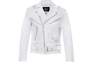 Infinity Leather Chaqueta de Cuero Para Hombre Rock Motocicleta de Piel