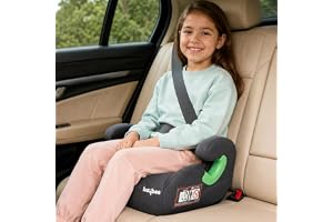 Baybee Baby Booster Car Seat without Isofix Portable Lightweight Travel Car Booster Seat with Comfort, Compact and Easy to Use | Suitable for Toddler 4-12 Years Boys Girls (Black)