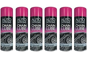 SDMAX Chain Lube Spray Paint, Rust And Corrosion Resistance, Lubricate And Protect, Quick Drying, Non-Cracking, Long Lasting, Ideal For Workshop And DIY Use, 250ml (6PCS)