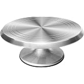 LAOYE Rotating Cake Plate 30 cm Aluminium, Rotating Cake Plate with Base, Rotating Cake Plate with Stand, Rotating Cake Plate