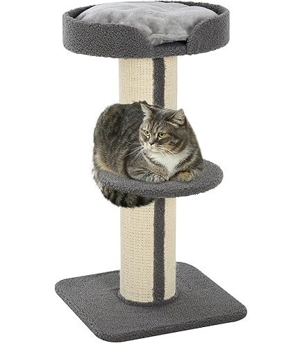 Tiragraffi Per Gatti PawHut 48x38x42cm - Con Palline Giocattolo, Rivestimento Peluche, Juta, Per Gatti Fino 5kg - Foto 7