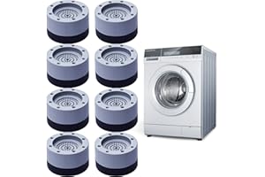 Dantolo 8 Stück Waschmaschine anti vibration füße, Vibrationsdämpfer für Waschmaschine, rutschfeste Füße zur Vermeidung von Lärm und Rutschen