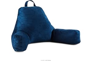 Linenspa Poduszka do czytania - duża konstrukcja dla dorosłych - rozdrobnione wypełnienie z mieszanki pianki z pamięcią kształtu - świetne wsparcie podczas czytania, relaksu, oglądania telewizji -