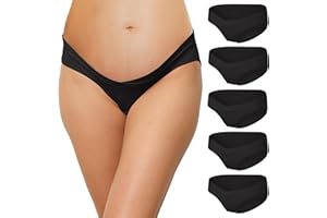 INNERSY Womens Maternity Knickers Cotton Pregnancy Panties Under Bump C Section Underwear Pack of 5
