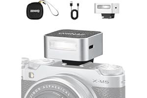 ZENIKO ZΕΝΙΚΟ ZF08 Camera Blitz, 6500K±200K Mini-Blitzgerät Mini Manual Flash Compatible avec Canon, Sony, Fuji, Nikon, Panasonic, Olympus