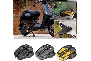 TAZGANTAX Almohadilla para pie de extensión de pasajero trasero para motocicleta, pedales plegables, reposapiés para Ve-spa Primavera 125/150 Sprint 125/150 2017 2018 2019 2020 2021 2022 (Negro)