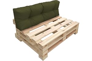 chilly pilley Pallet Cushion Waterproof Pallet Support Pallet Cushion Pallet Furniture Garden Cushion Waterproof Water-repellent Many Sizes And Colors (Back Cushion 120 X 40. Dark Green)