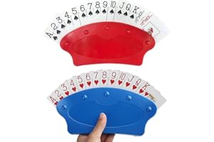 Elegance-go Card Game Holder, 2 Pieces Hands-Free Card Holder, Playing Card Holder, Children's Plastic Card Games, Card Holder, Playing Card Holder for Children, Adults, Seniors, Card Game Accessories