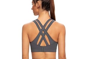 AGONVIN Sujetador Deportivo para Mujer Acolchados para Mujer Espalda Sexy De Alto Impacto