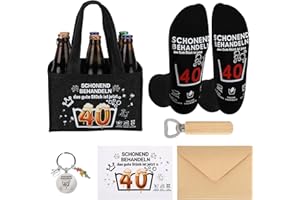 JIANGWON Männerhandtasche Bier mit Socken Flaschenöffner Schlüsselanhänger – Lustige Geschenke für Männer zum 40.Geburtstag– Geschenk für Männer, Vatertag & Herrentagsgeschenke (40)