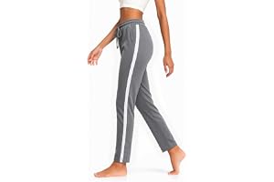 Aseniza Joggingbyxor, dam, sportbyxor, långa bomull, träningsbyxor, sweatbyxor, hög midja med ränder för sport, yoga, gym