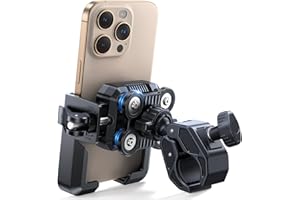 JOYROOM Handyhalterung Fahrrad & Motorrad – [2025 Upgrade 4-Punkt Vibrationsgedämpft] Smartphone Halterung Fahrradlenker, Handyhalterung Motorrad Anti-Vibration für iPhone 17/16 & Samsung S24(4,7"-7")