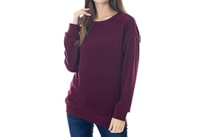 Smallshow Fleece Nursing Sweatshirt Long Sleeve Breastfeeding Pullover Tops