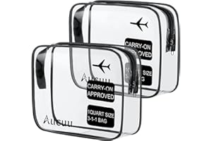 Aucuu Przezroczysta kosmetyczka, przezroczyste torby toaletowe, wodoodporne torby podróżne, przezroczysta kosmetyczka, przezroczysta kosmetyczka, podróżna kosmetyczka, #4 czarny 2 szt, M