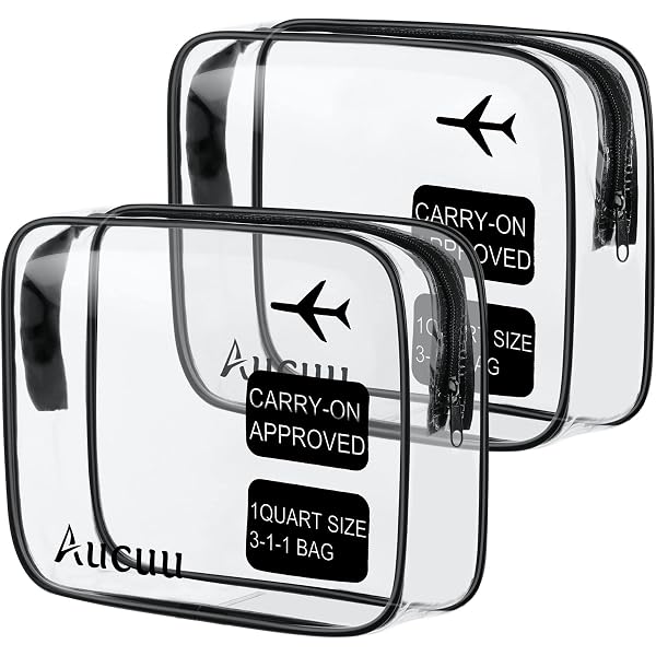 Trousse de Toilette Avion Cabine & Transparente & Voyage Paisible Trousse de Toilette Avion Cabine & Transparente & Voyage Paisible