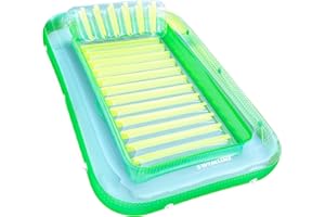 SWIMLINE Original Suntan Tub Series Classic Inflatable Tanning Float Floating Lounge | Personal Tan Pool Hybrid Lounger | Adjustable Pillow | Fill with Water | Reflective Tanning Design