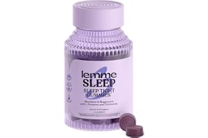 Lemme Sleep Gummies with 5mg Melatonin, Elderberry, Magnesium, L-Theanine, Chamomile and Lavender, Drug-Free Nighttime Sleep Aid, Vegan, Gluten Free, Gelatin Free, Non GMO, Berry Flavored (60 Count)