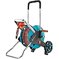 GARDENA CleverRoll M Easy Set: Hose cart with up to 20 m capacity, particularly stable, with a comfortable hose guide in a robust metal frame, drip device (18517-20) Multi-color