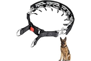 PUPPBUDD Collar de Puntas para Perros, Collar de Entrenamiento para Perros Ajustable con Hebilla para Perros pequeños, medianos y Grandes