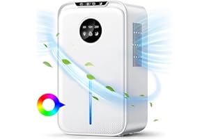 BANRIN Luftentfeuchter Elektrisch 2200ml Entfeuchter Elektrisch Raumentfeuchter mit Funktion Abtauen & Schlafmodus, Ablaufschlauch, 7 Farben, Timer, Leiser Dehumidifier Ideal Gegen Feuchtigkeit für Keller