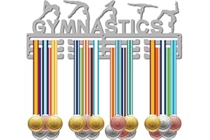 CREATCABIN Appendiabiti per Medaglie Da Ginnastica Porta Medaglie Porta Medaglie Da Ginnastica Da Donna Sport Da Appendere In Metallo Atleta Premi Decorazione per Montaggio A Parete In Ferro 40 x 15cm