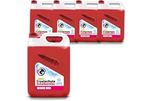 ‎GAMIX Windscreen Antifreeze with Magic Red Fragrance, Streak-free and Effective Windscreen Cleaner for Winter, Ready-to-Use Antifreeze Windscreen Washer, 4 x 5 L = 20 L