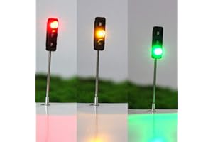 RanDal 3Pcs 50Mm Diy Modelo 3-Semáforos Semáforo Arquitectura De La Señal Tren De La Calle