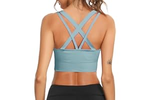 Leversic Reggiseno Sportivo da Donna Reggiseno Yoga Top Fitness Donna Imbottito Senza Ferretto Reggiseni Push Up per Yoga Jogging Gym S-XL