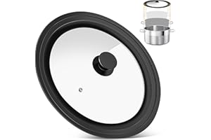 PAMEIL Couvercle Casserole 20 cm,18 et 16 Couvercle Poele, Couvercle de Casserole avec Bord en Silicone Gradué, Couvercles Pour Casseroles et PoêLes, Couvercle de Casserole RéSistant à la Chaleur