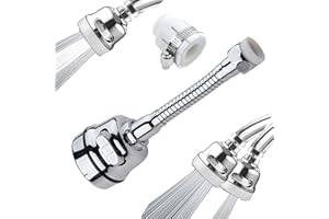 SYKEROUT Accesorio para Rociador de Grifo, Aireador De Grifo, Velocidades De Grifo Giratorio De 360°Grifo de Cocina con 3 Modos, Eyector De Filtro De Ahorro De Agua Ajustable, Grifo Anti-Salpicadura(17cm)