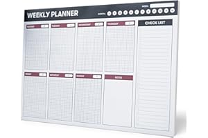 Grupo Erik Weekly Planner A4 | Family Calendar | 54 Tear Off Pages | Desk Calendar | Organiser Planner | To Do List | Desk Planner | Desktop Notepad