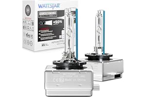 Lampade per fari Wattstar, lampadine per esterni D3S 35W 8000K Cool White, lampada per fari Xenon HID, impermeabile IP68, adatto a condizioni meteorologiche variabili
