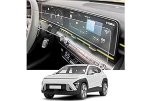 CDEFG Compatible con Hyundai Kona SX2 2024 EV Navegación y Panel de Instrumentos Película Protectora 4H Resistente a Arañazos 12,3 pulgadas GPS Protector de Pantalla Navi Película Accesorios 2 Piezas