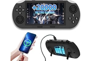 XIXIMENG SF3000 Handheld Spielkonsole Retro Videospielkonsole,20000+ Spiele,Dual Core Prozessor,E-Book/Musik/Video-Wiedergabe/Notfall-Ladung des Handys,14 Emulatoren,4,5-Zoll-IPS-HD-Bildschirm