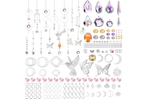 Dadabig 406pcs Atrapasoles Cristal Colgante,Atrapasol Cristal Atrapasoles Atrapasoles Cristal Colgante Suncatcher Suncatcher Crystal Hummingbird Suncatchers, ELI-XP-406shuijing-0318