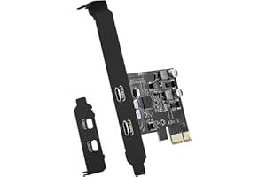 FARBOKO Tarjeta PCIe USB C de 2 puertos (Power Delivery), USB 3.0, 5 Gpbs, carga rápida, 20 W, para PC de escritorio