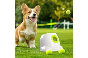 ALL FOR PAWS Automatic Dog Ball Launcher, Interactive Tennis Ball Thrower for Small and Medium Size Dogs, Interactive Dog Toy Mental Stimulation Toys with 3 Balls, Mini Version